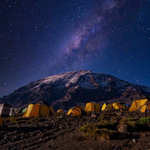 beautiful-scenery-yellow-tents-kilimanjaro-national-park